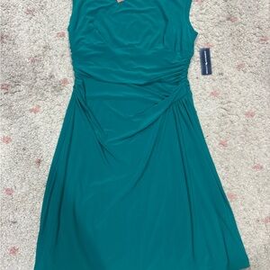 Chic Sleeveless Teal Midi Dress